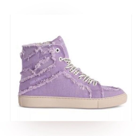 ZADIG AND VOLTAIRE Canvas High Flash Lace up
Lavender Sneakers(Size 39) - Picture 1 of 9